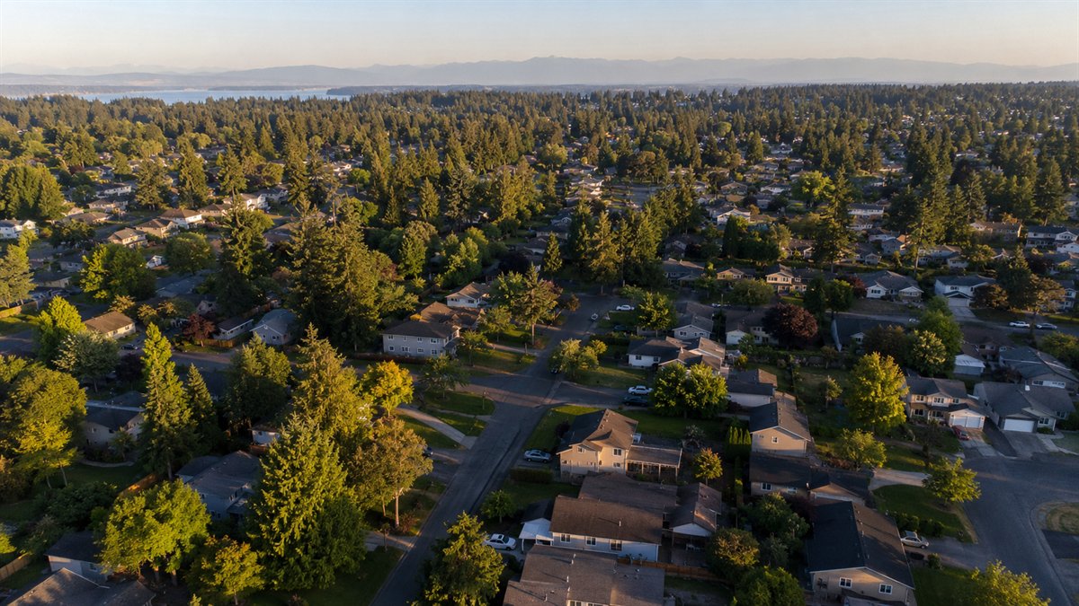 Aerial photo of SeaTac residential neighborhoods